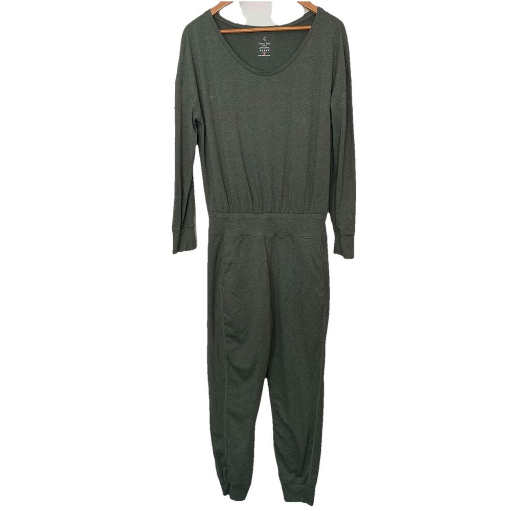 Sweaty Betty‎ Gary Long Sleeve Loungewear Jumpsuit Olive Green Medium Comfort